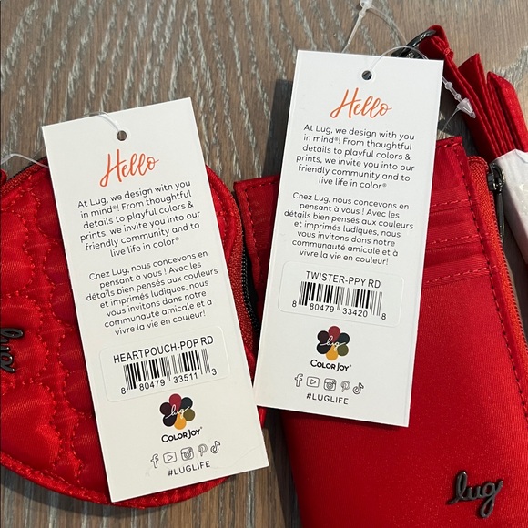 Set of TWISTER and HEART POUCH Poppy Red - Picture 5 of 6